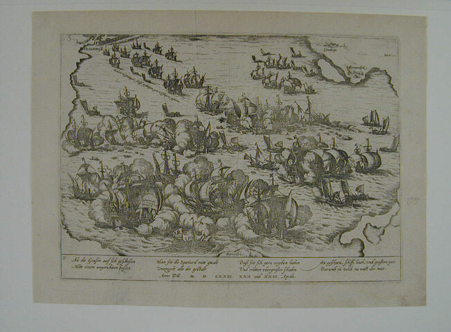 A.0145(027)126; Overwinning op de Spanjaarden op de Westerschelde bij Vlissingen; prent