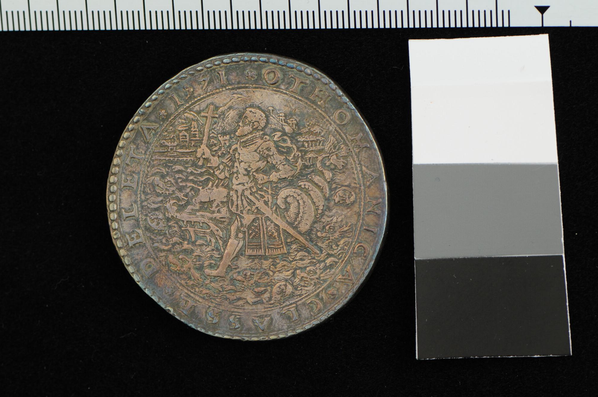 A.0124(02); Penning op de verwinning op de Turken in de slag bij Lepanto, 1571; penning