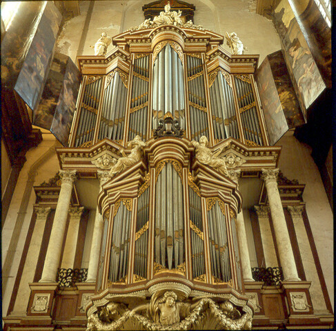 S.9100(1823); Dia orgel Westerkerk; diapositief