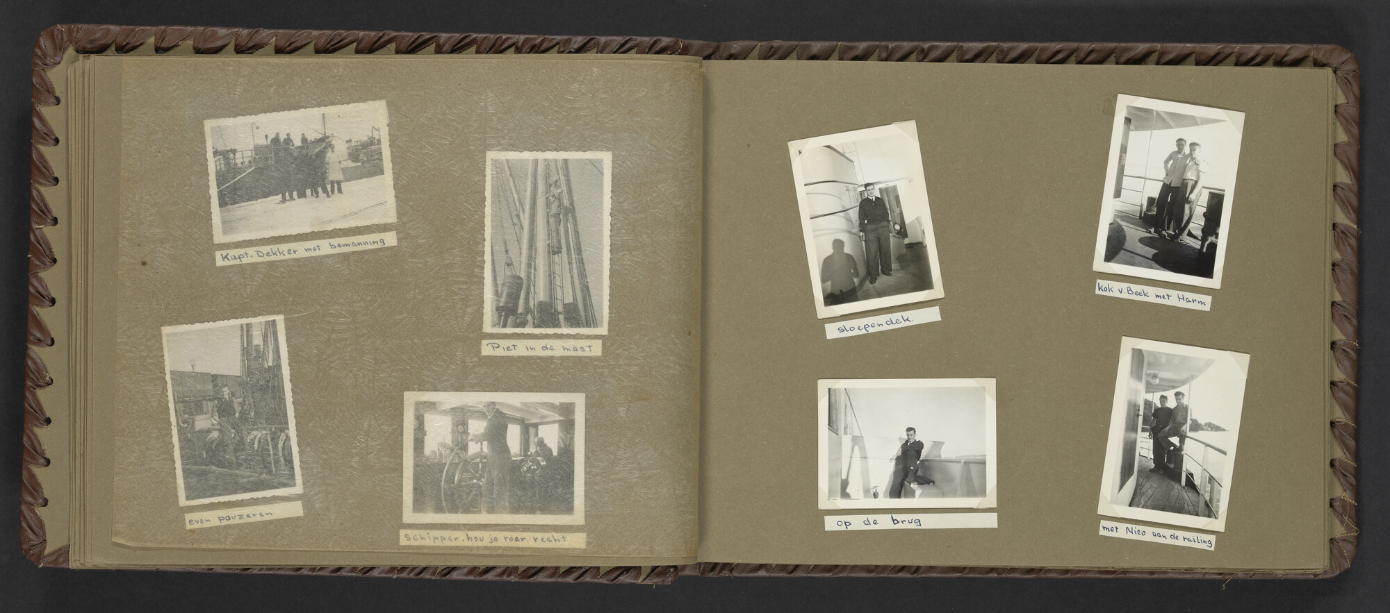 2024.0025; Fotoalbum van Hubrecht Timmerman over zijn koopvaardijtijd tussen 1950 en 1956; fotoalbum