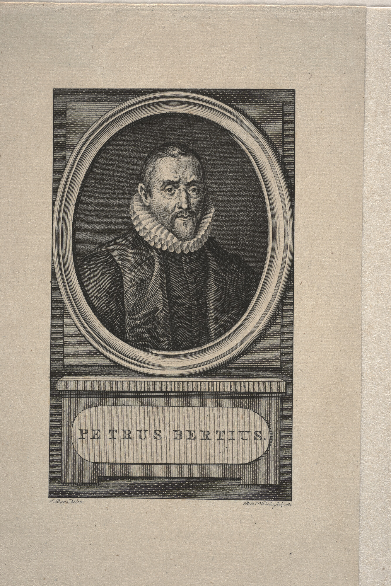 A.0075(068); Portret van Petrus Bertius, filosoof en cartograaf; prent