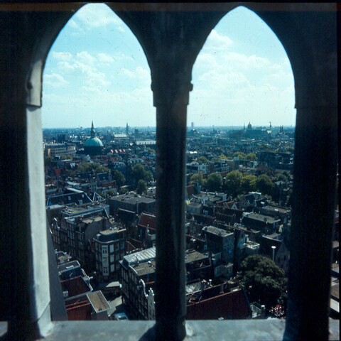 S.9100(2373); Stadsgezicht in Amsterdam; diapositief