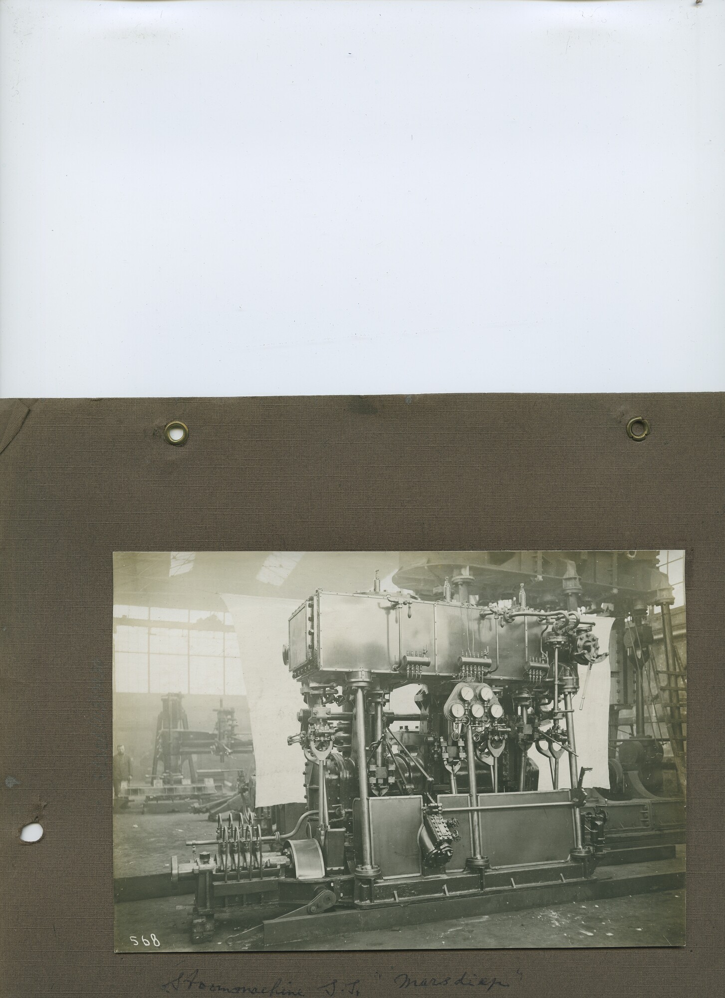S.6386(113)0030; Foto van stoommachine in ss. Marsdiep; foto