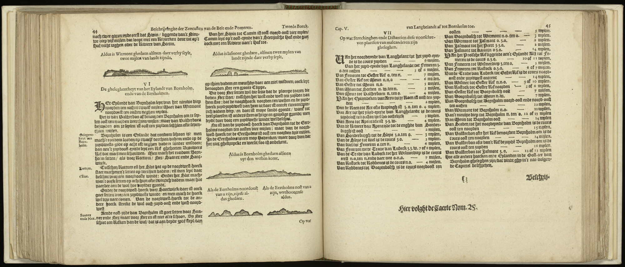 S.1496 [kaart 092]; Beschrijving en kustaanzicht van het eiland Bornholm; kaart