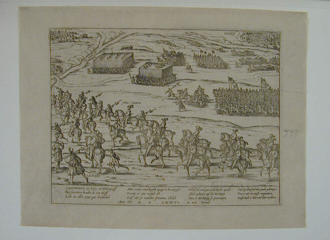 A.0145(027)052; Tocht van Paltsgraaf Jan Casimir tot hulp van de Protestanten in Frankrijk; prent