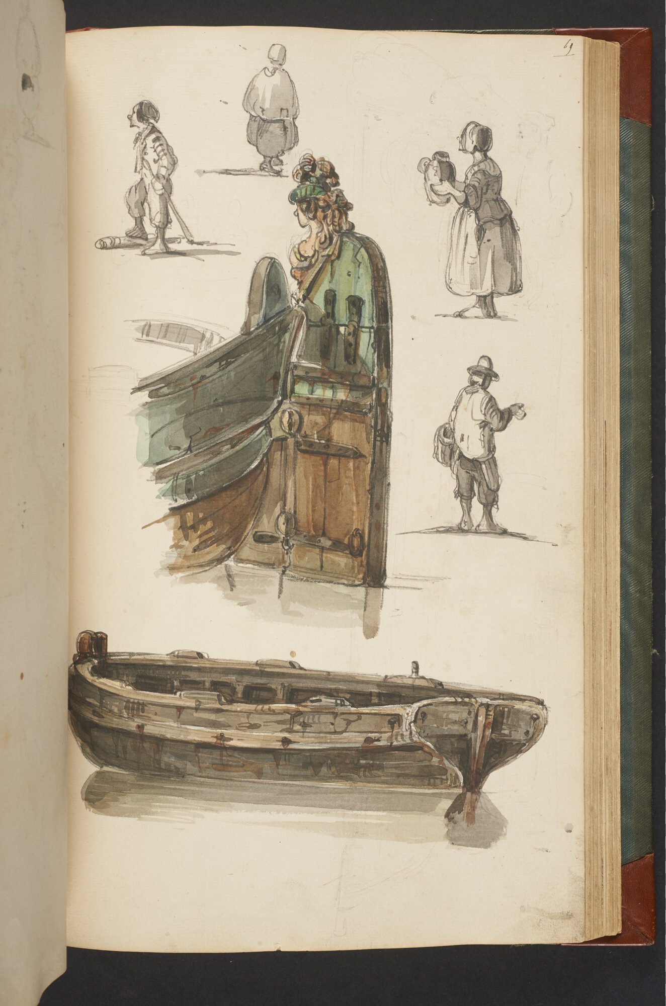 A.3222; Schetsboek met tekeningen door Albertus van Beest en Louis Meijer; schetsboek