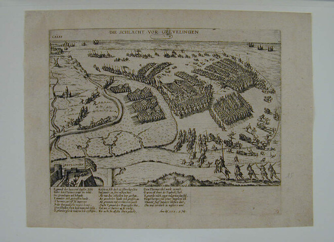 A.0145(027)014; De Slag bij Grevelingen in 1558; prent