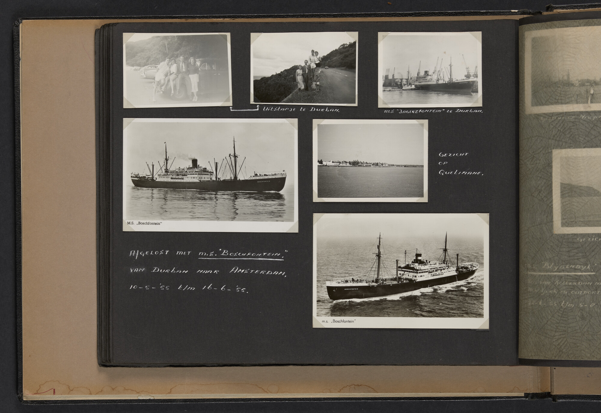 2021.0010; Fotoalbum van Joost Ossewaarde, radiotelegrafist, van reizen op diverse schepen van 1953 t/m 1958; fotoalbum