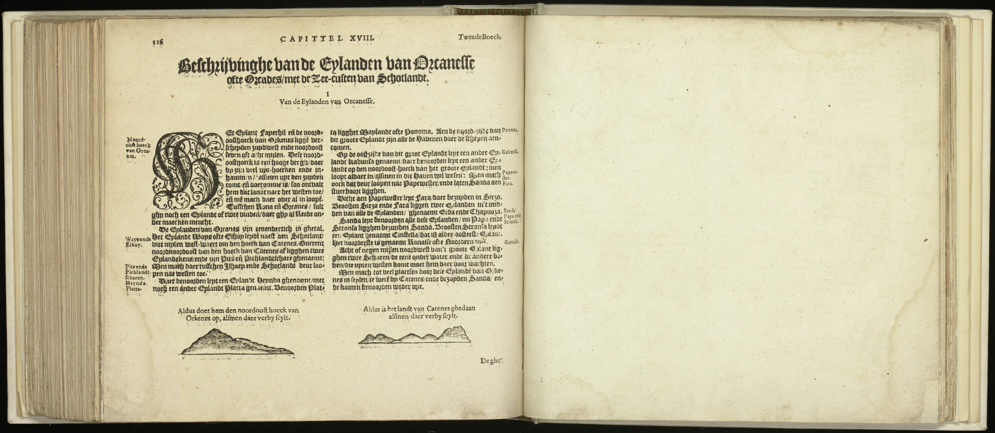 S.1496 [kaart 135]; Beschrijving en kustaanzicht van de Orkney-eilanden; kaart