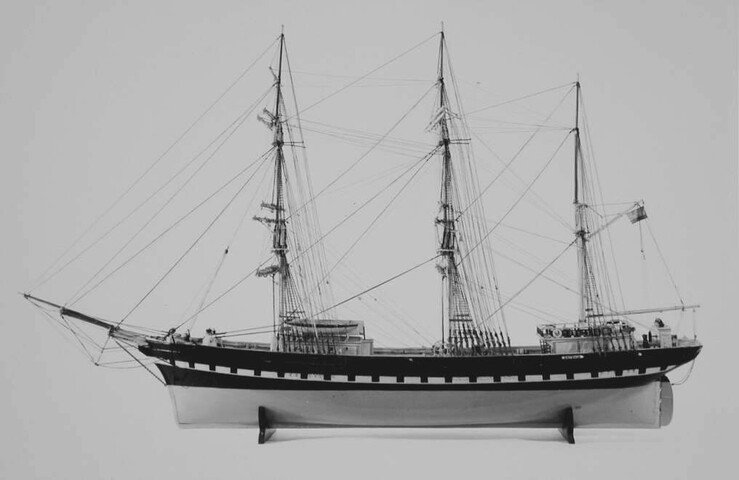 A.2126; Model van de bark Antonia; scheepsmodel