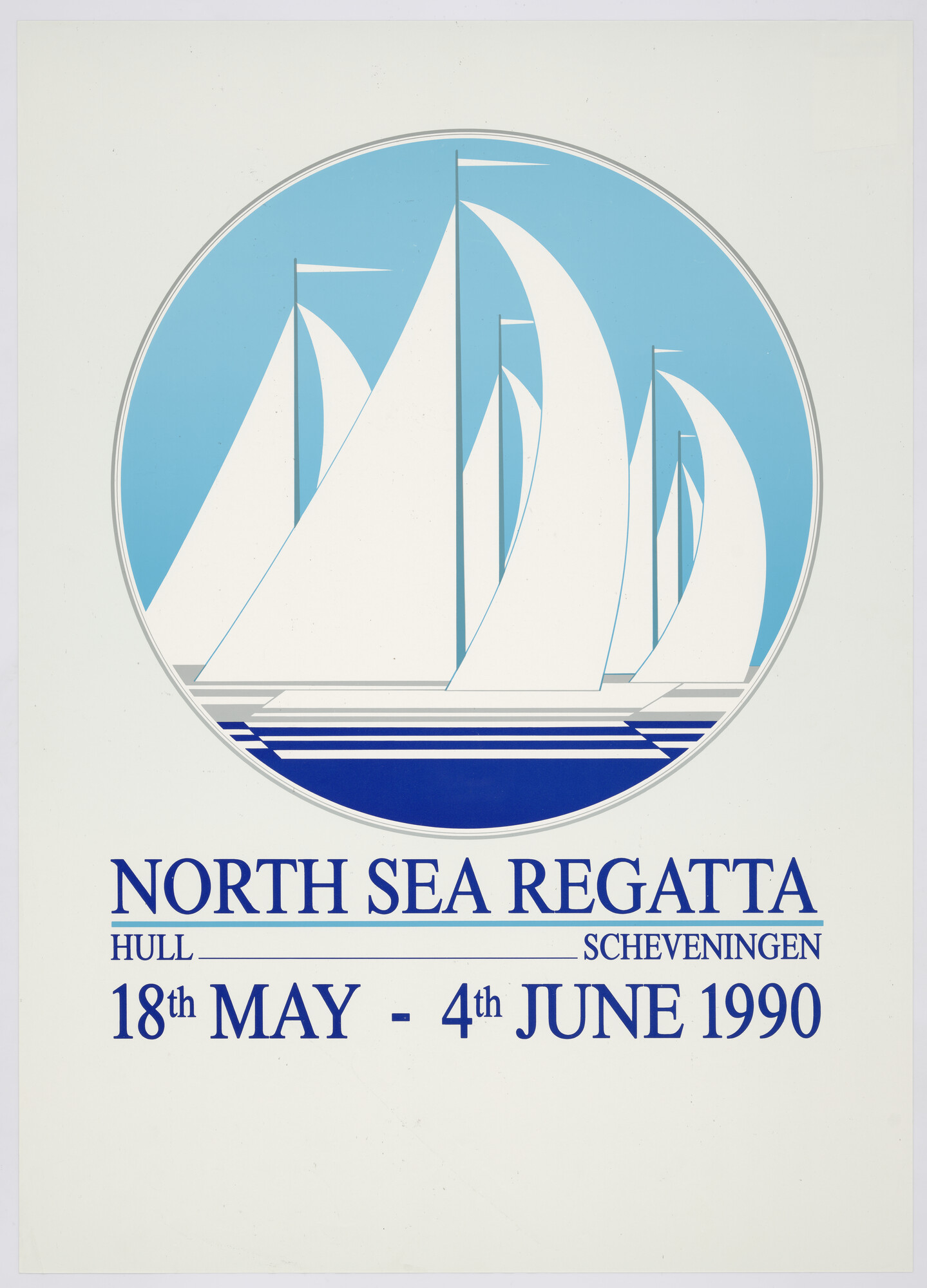 1989.0559; North Sea Regatta van Hull naar Scheveningen, mei - juni 1990; affiche