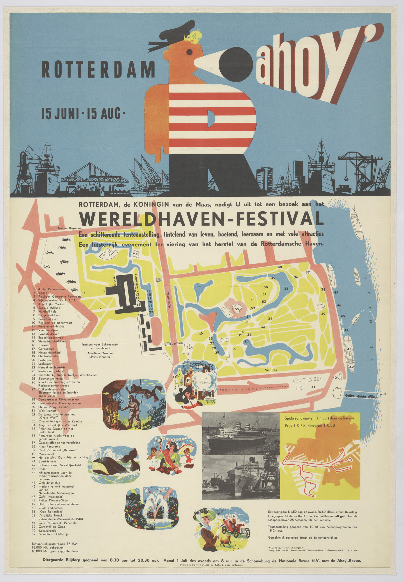 S.6762(30); Affiche voor "Rotterdam Ahoy" (Wereldhaven-festival); affiche