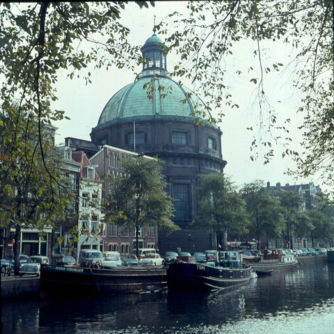 S.9100(0895); Het Singel te Amsterdam; diapositief