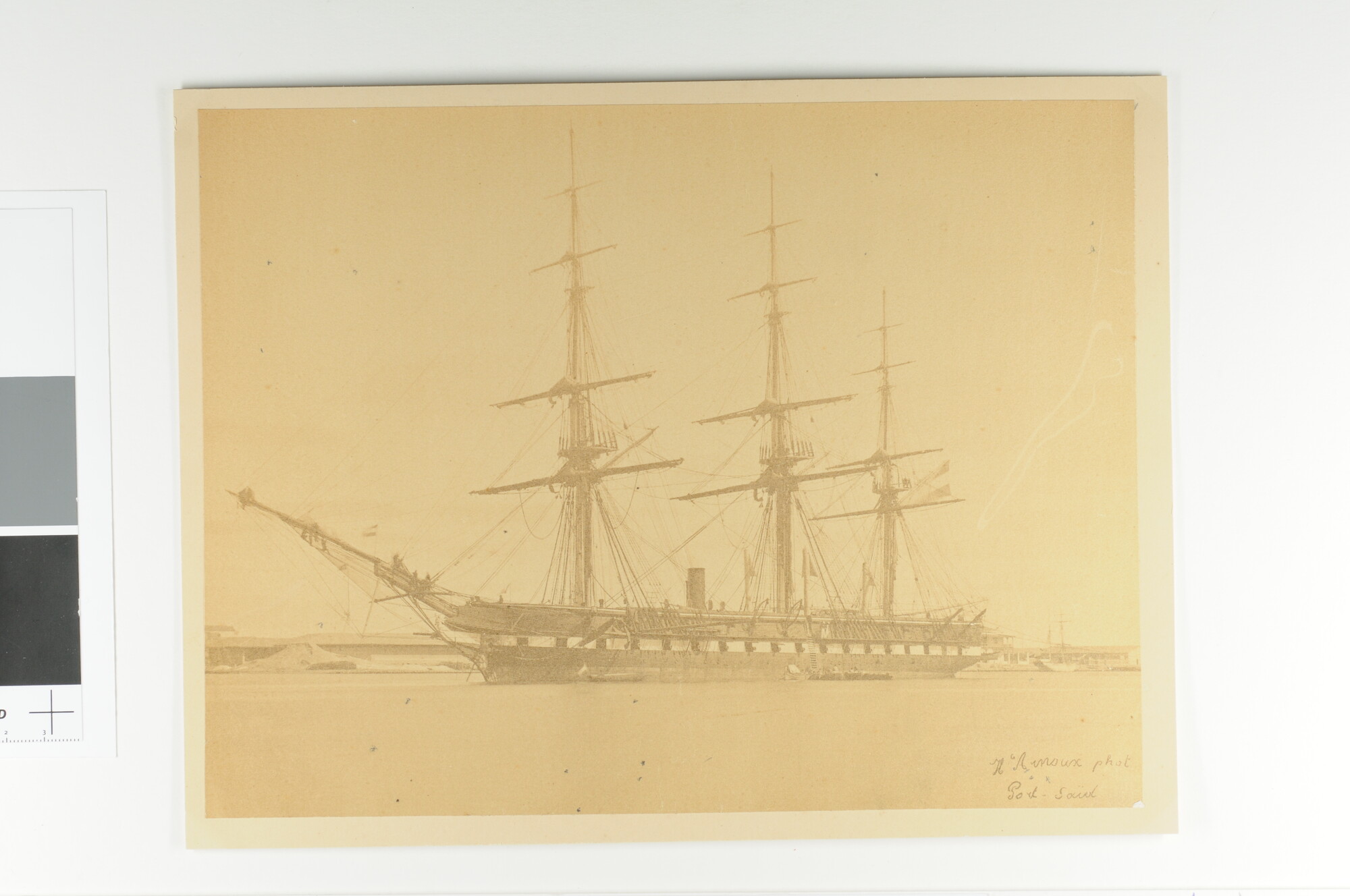 S.2260(02)a; Het fregat Zr.Ms. 'Zeeland' voor anker liggende in Port Said, 1873; foto