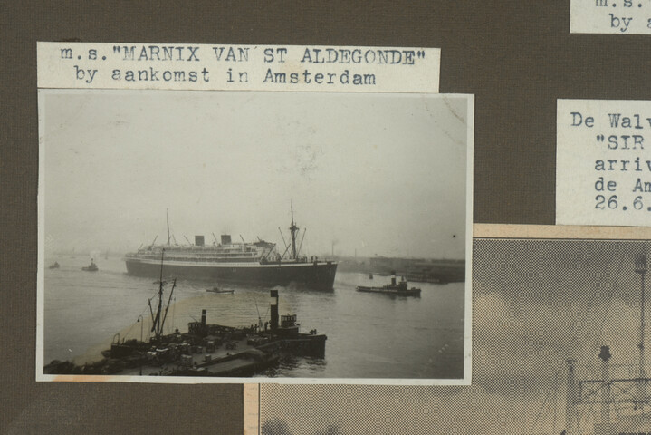 2001.1755; Omslag met vele foto's en knipsels van meest bergingsactiviteiten door Reederij v/h Gebroeders Goedkoop te Amsterdam in de periode 1929 / 1949; omslag