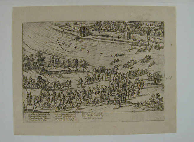 A.0145(027)221; Truchsess neemt Bonn in, 1582; prent