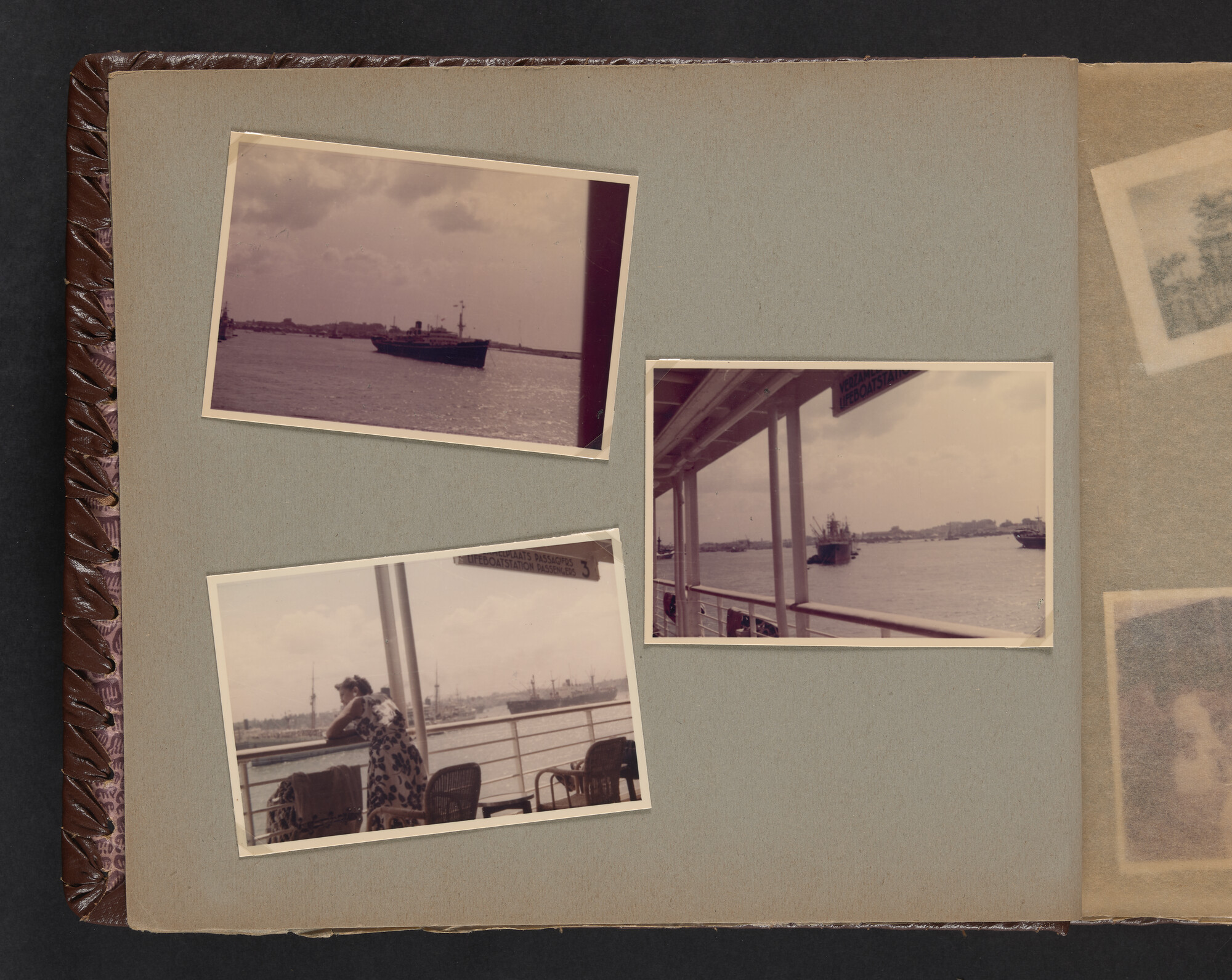 2019.0671; Fotoalbum van het echtpaar Jan van der Meer Mohr en Johanna van der Meer Mohr-van Ruler van hun reis op ms. Oranje van Tandjong Priok naar Amsterdam tussen 18 december 1953 en 7 januari 1954; fotoalbum