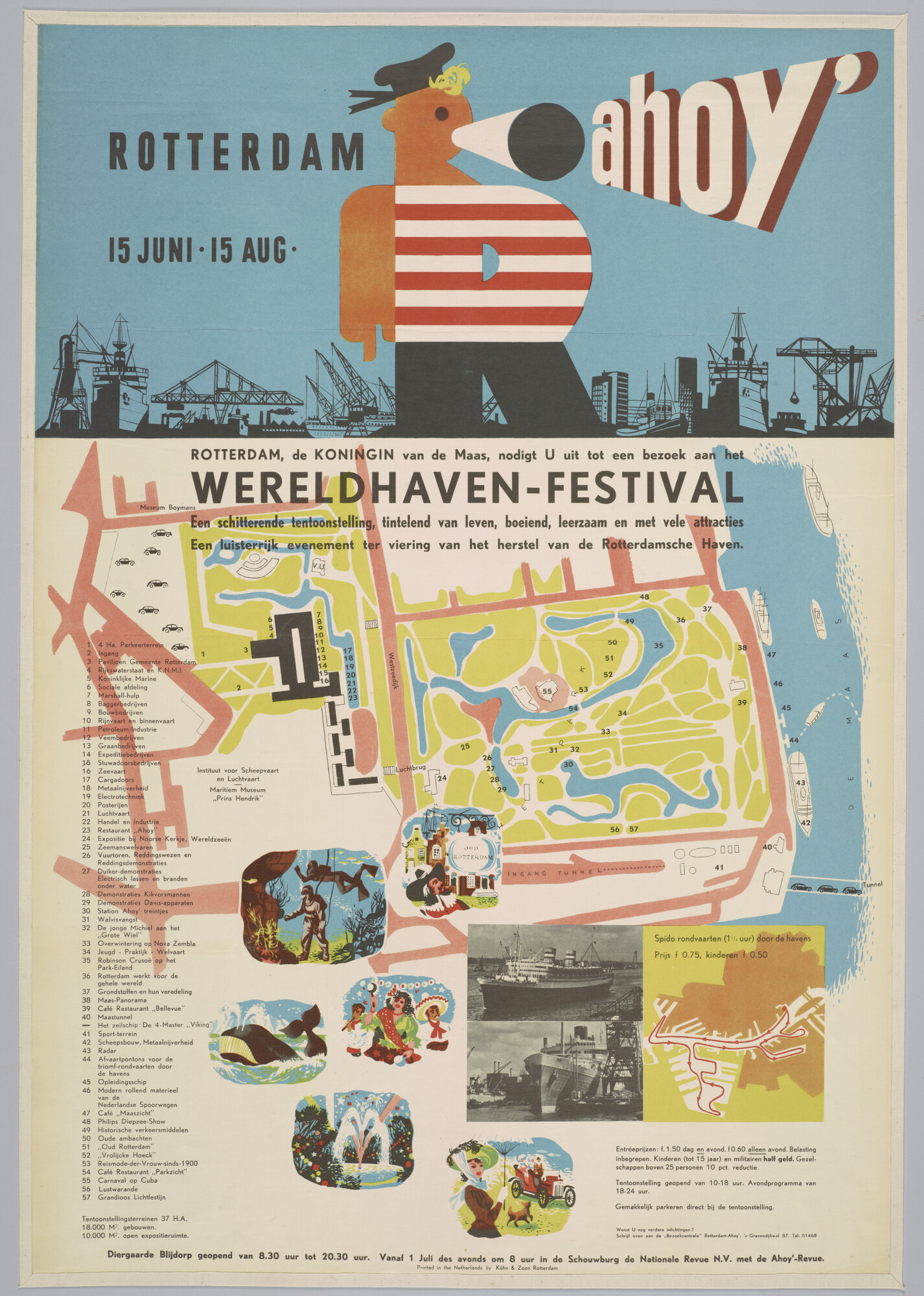 S.6762(30); Affiche voor "Rotterdam Ahoy" (Wereldhaven-festival); affiche