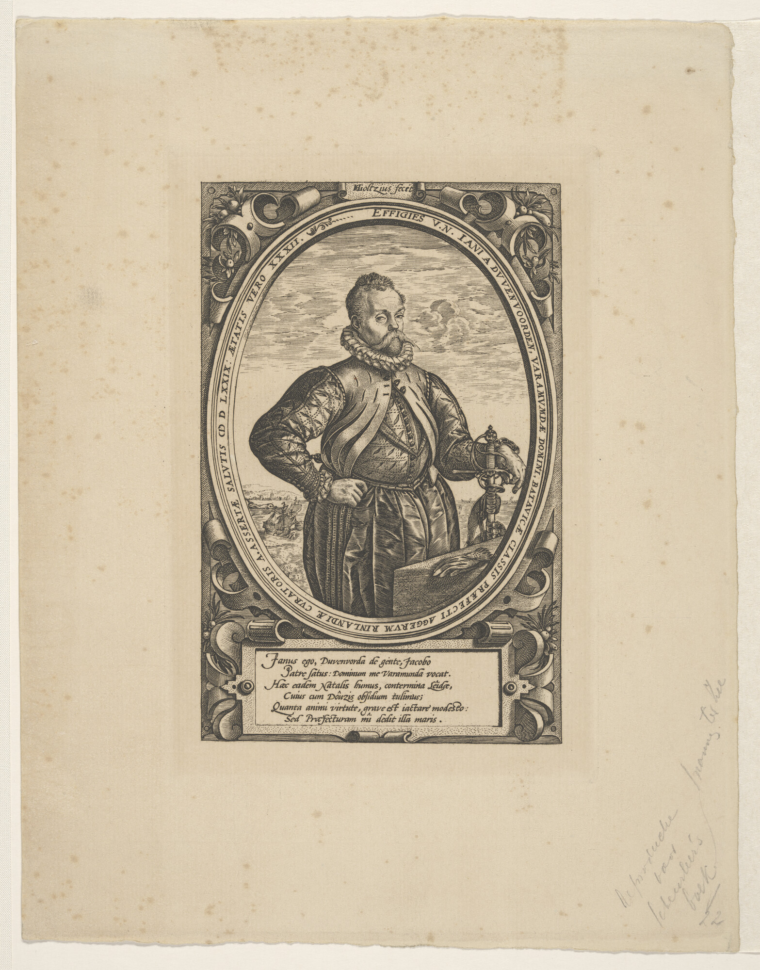 A.0671(08)4; Portret van J. van Duivenvoorde; prent