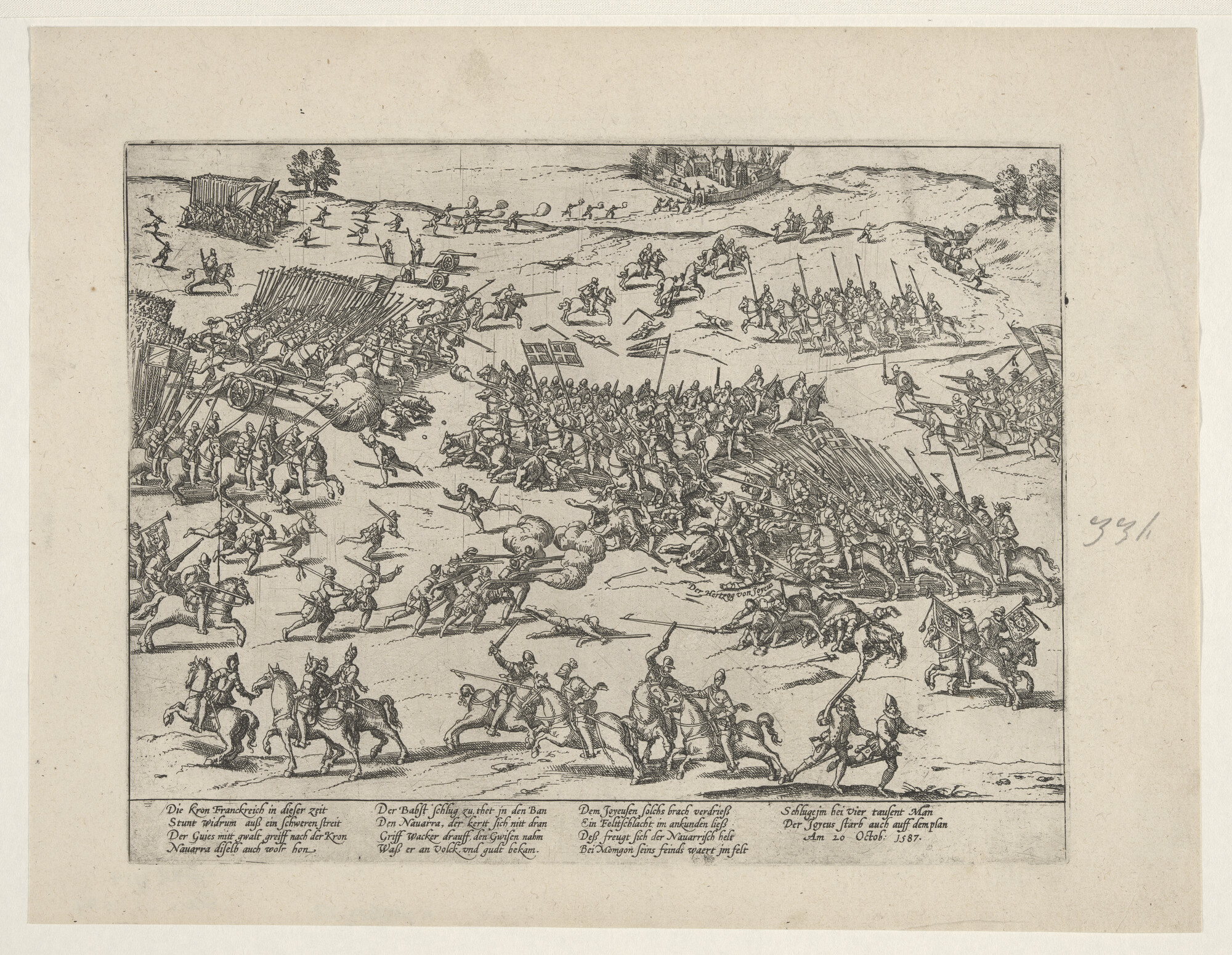 A.0145(027)053; Overwinning van Hendrik IV bij Montjoye; prent