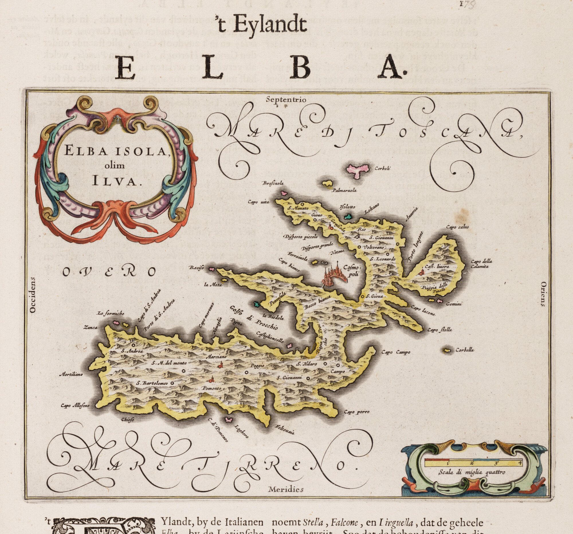 S.1034(07) [kaart 047]; Kaart van Elba; landkaart