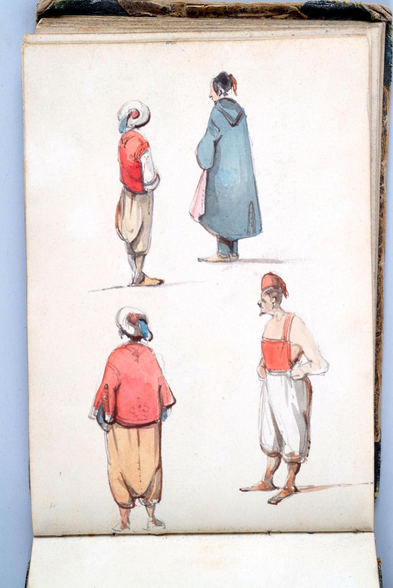 1994.6801; Schetsboek met tekeningen, grotendeels gemaakt tijdens een reis met een marine-eskader naar de Middellandse Zee; schetsboek