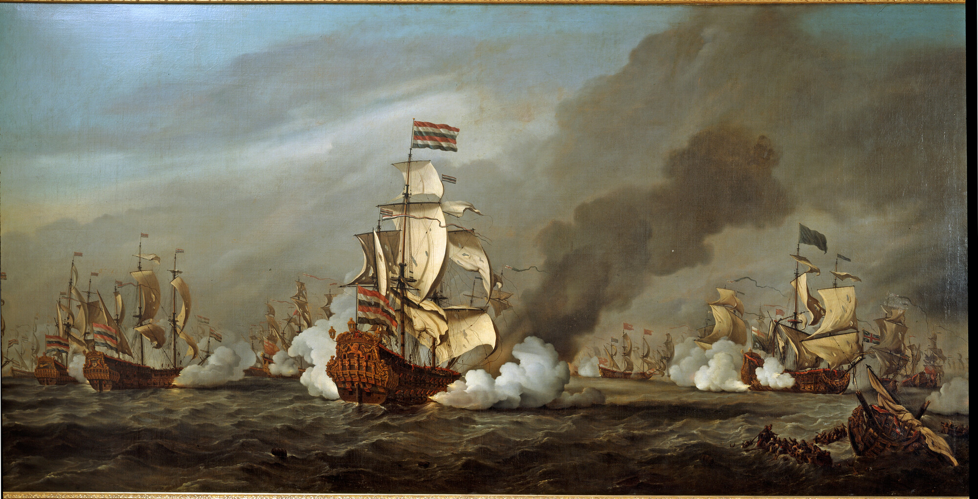 A.0291; De Zeeslag bij Kijkduin, 21 augustus 1673; schilderij