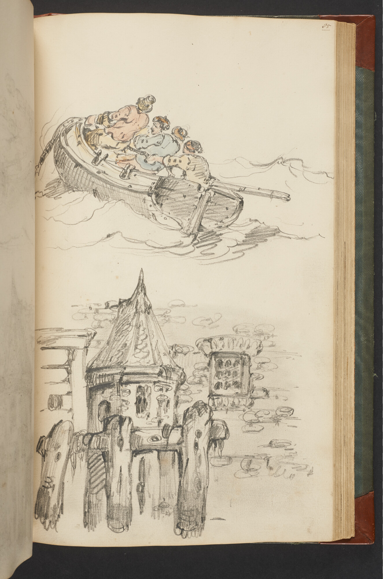 A.3222; Schetsboek met tekeningen door Albertus van Beest en Louis Meijer; schetsboek