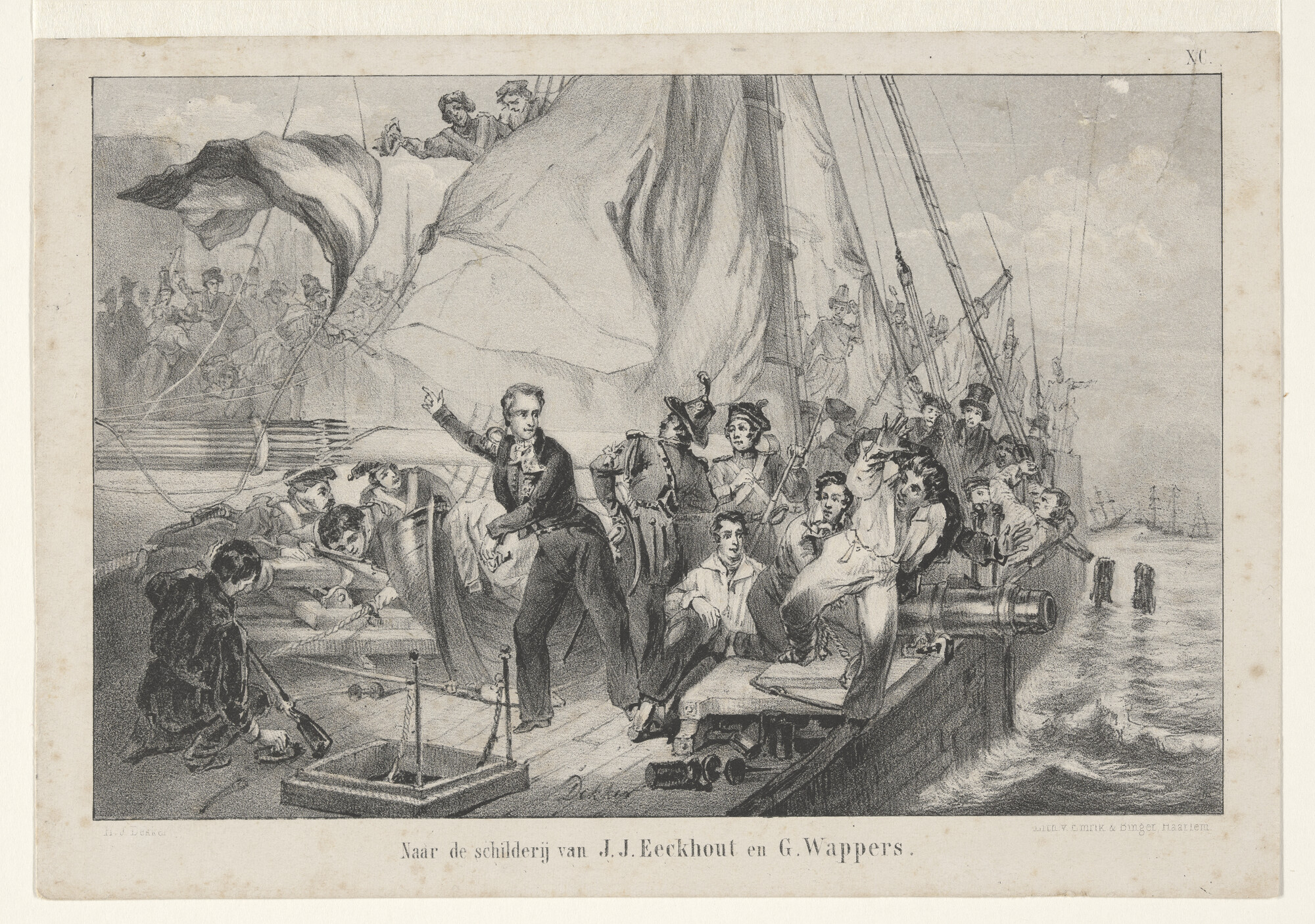 B.0209(17)13c; Het overrompelen van het schip van Van Speyk; prent