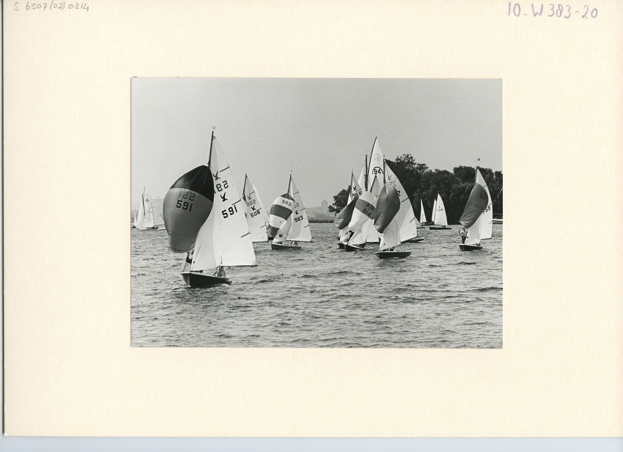 S.6507(02)0314.01; Zwart-wit foto van de Stern-klassen B en C, Kaagweek 1968; foto