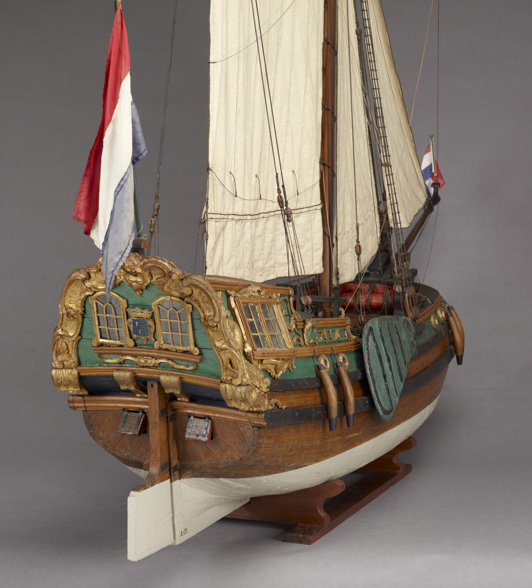 A.0132(03); Model van een spiegeljacht; scheepsmodel