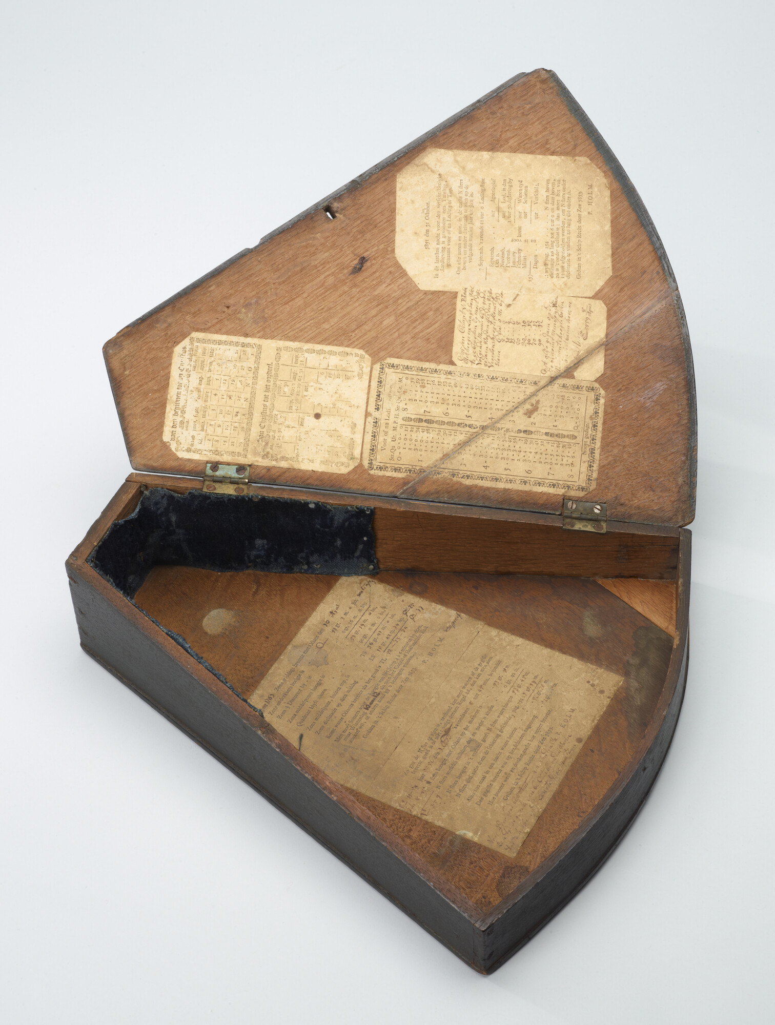 A.3950(28); Ebbenhouten octant door Jacobus Kley, Rotterdam, 1763, gemerkt P. Holm Amsterdam; octant