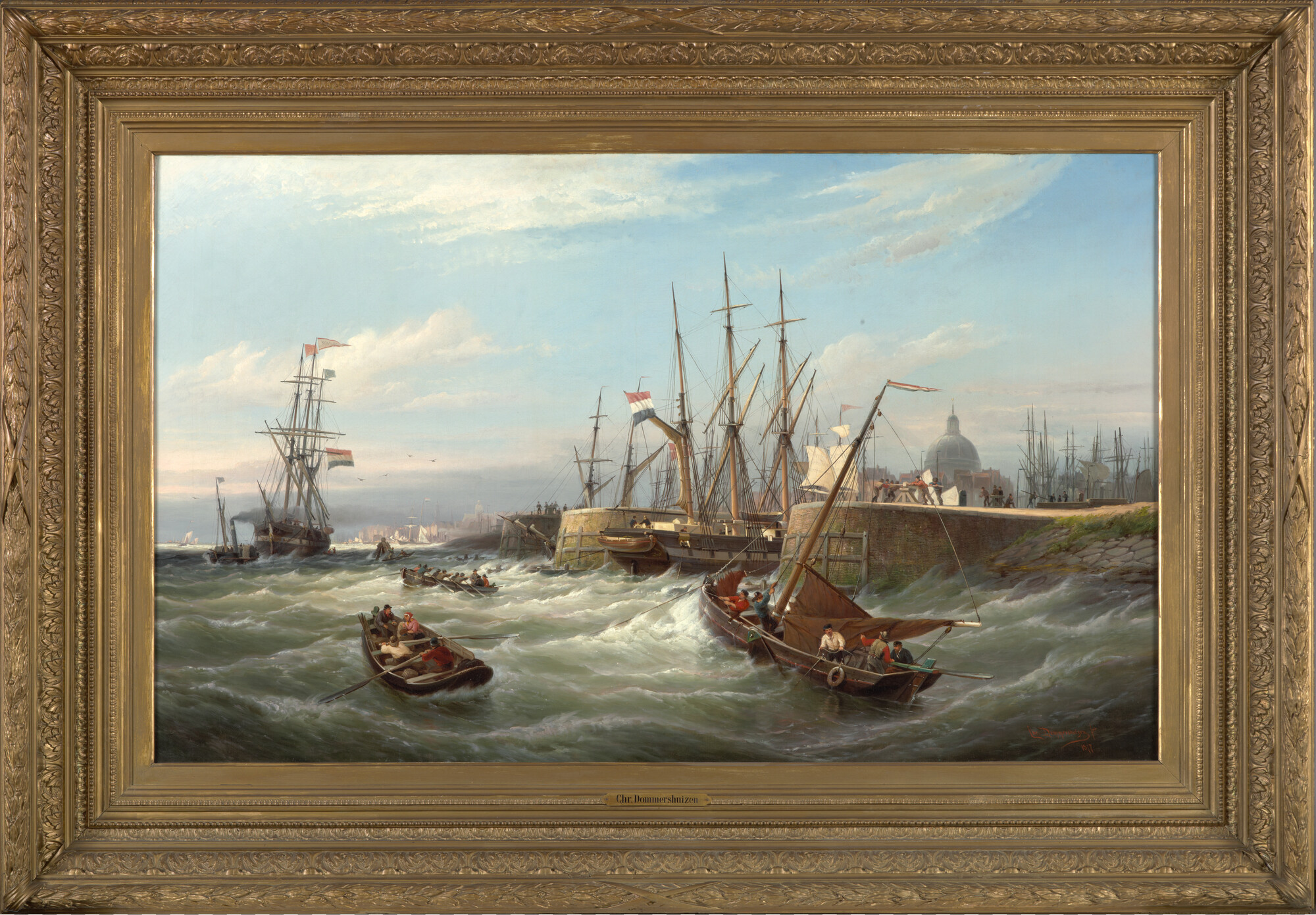 1997.3103; Scheepvaart op het IJ ter hoogte van de Westerdokssluis; schilderij