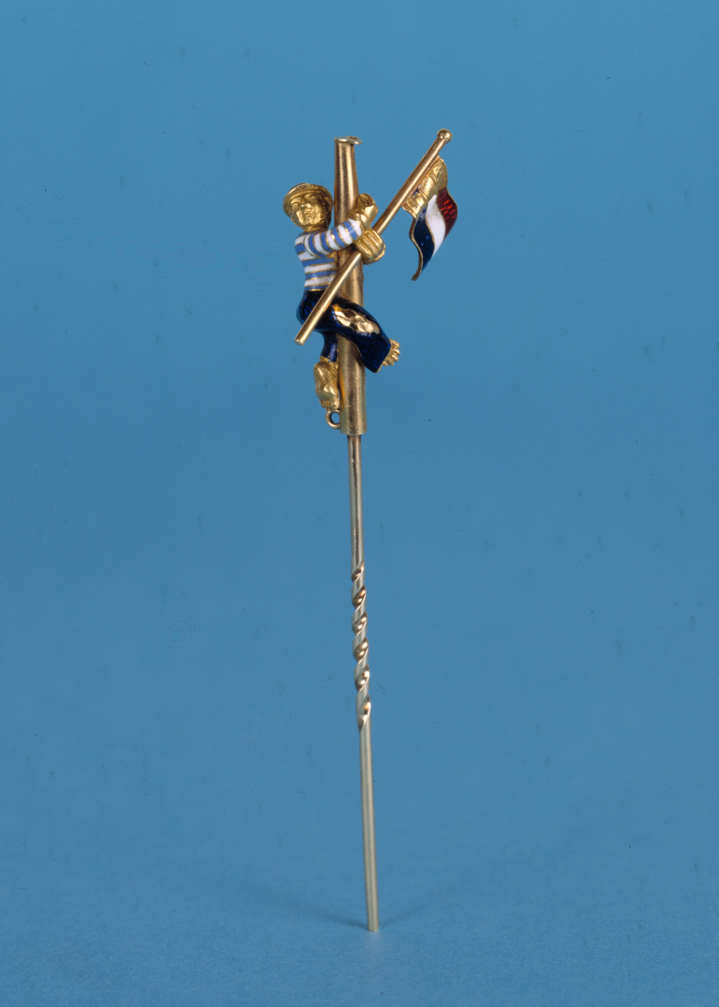 S.2687; Gouden doekspeld door Koning Willem III geschonken aan Vice-Admiraal James May; sierspeld