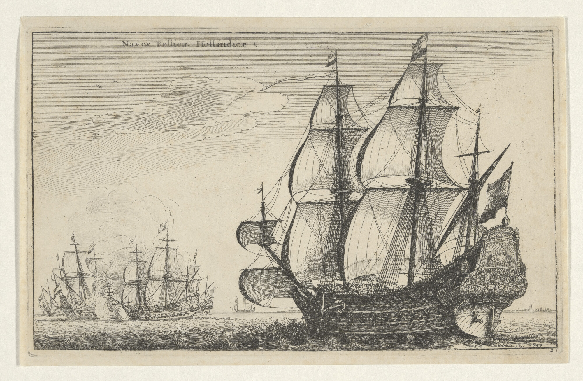 A.0149(0184); Het oorlogsschip de 'Eendracht'; prent