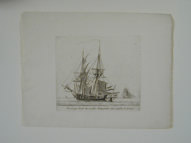 A.0072(09); Prent van een oorlogsbrik; prent