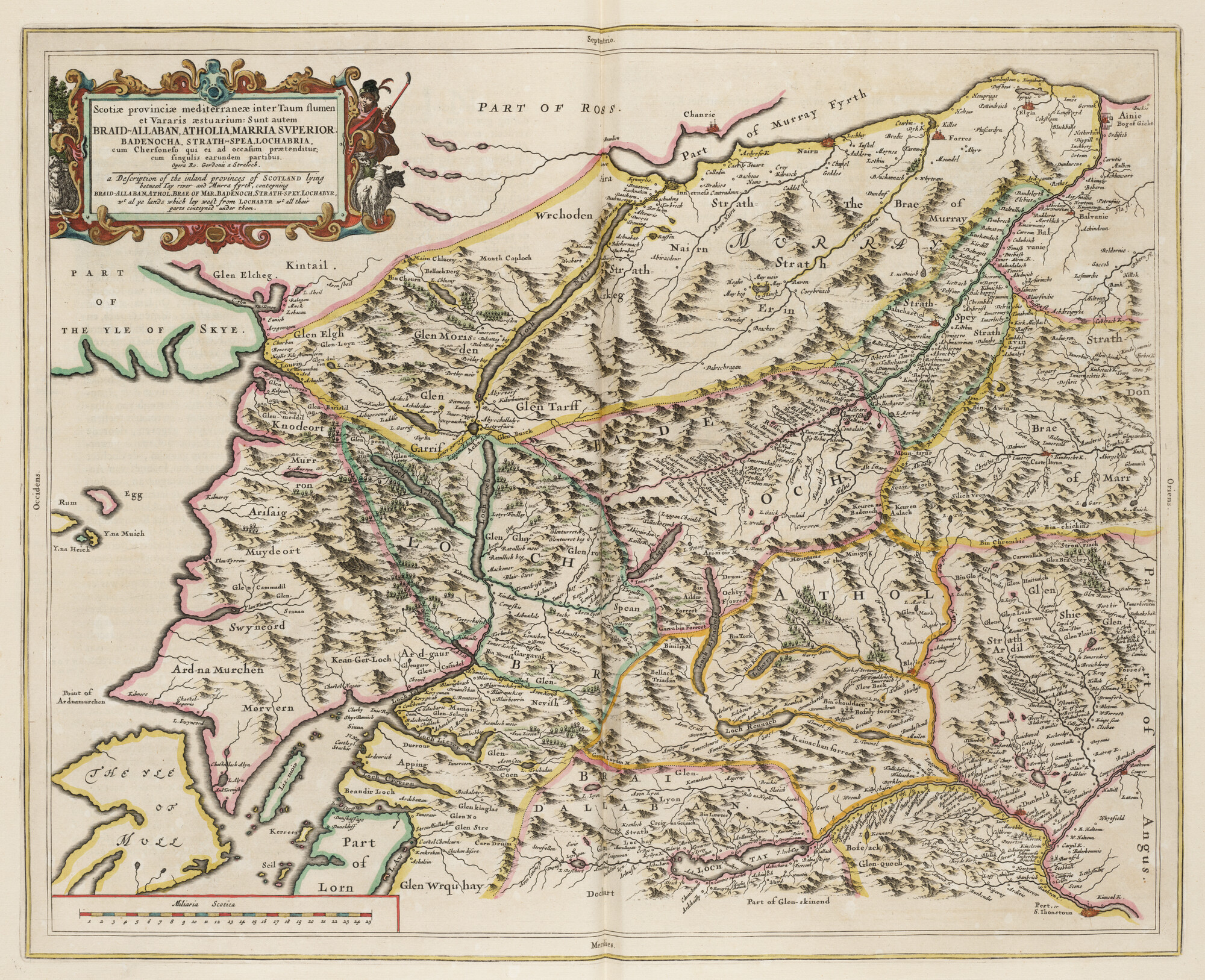 S.1034(05) [kaart 035]; Kaart van het oosten van Schotland; landkaart