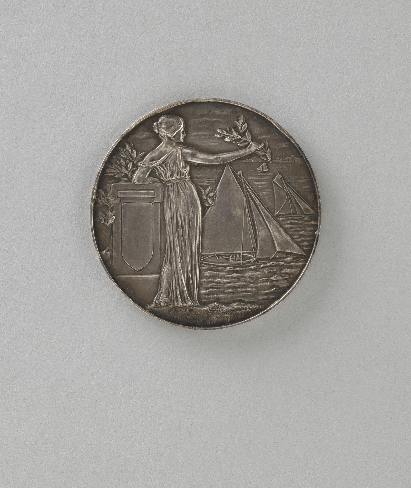 2023.0043; Jubileumpenning op het 25-jarig bestaan van Zeilvereeniging Het IJ, 1910; jubileumpenning