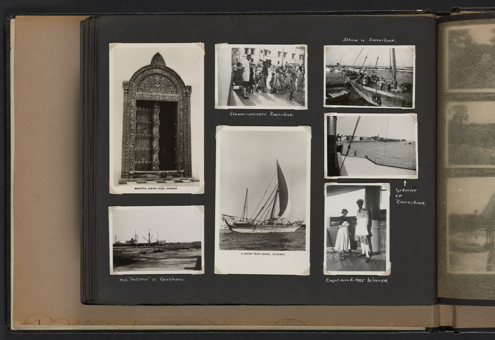 2021.0010; Fotoalbum van Joost Ossewaarde, radiotelegrafist, van reizen op diverse schepen van 1953 t/m 1958; fotoalbum