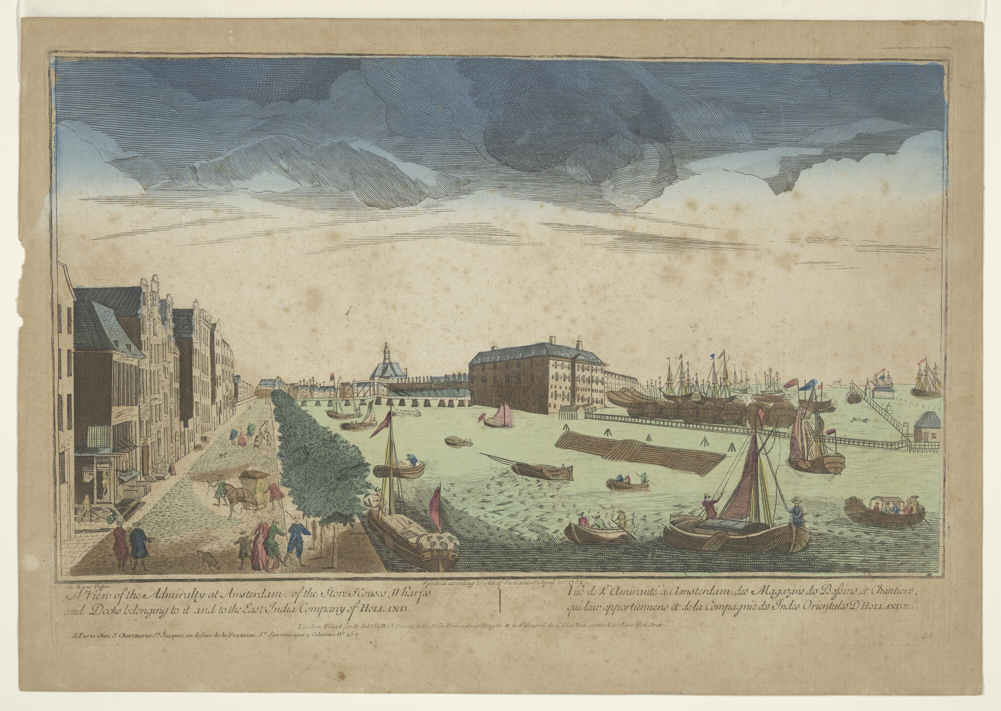A.0482(17)1; Gezicht op het Zeemagazijn en de Admiraliteitswerf te Amsterdam; prent