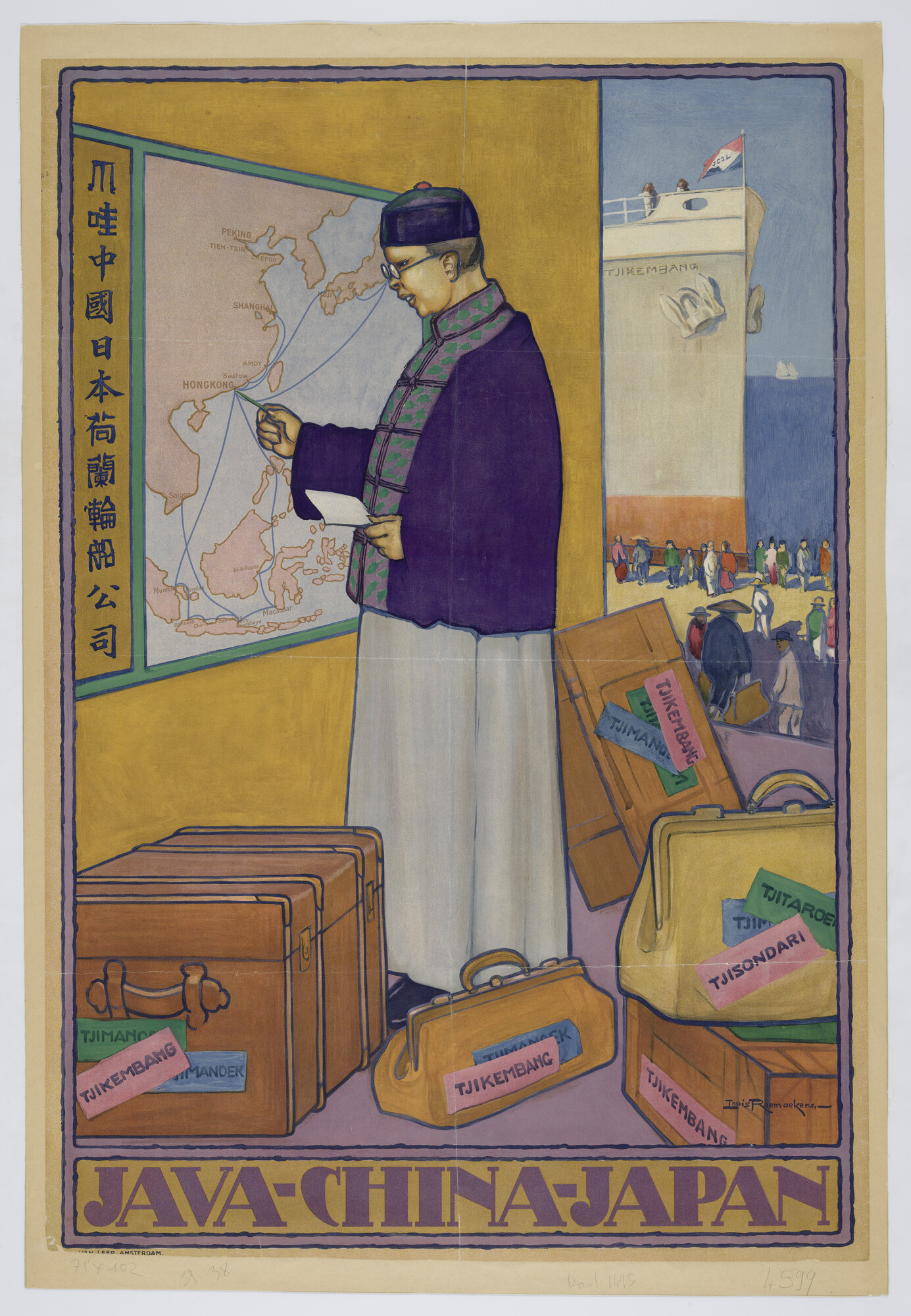 A.5399(01); Affiche van de Java China Japan Lijn; affiche