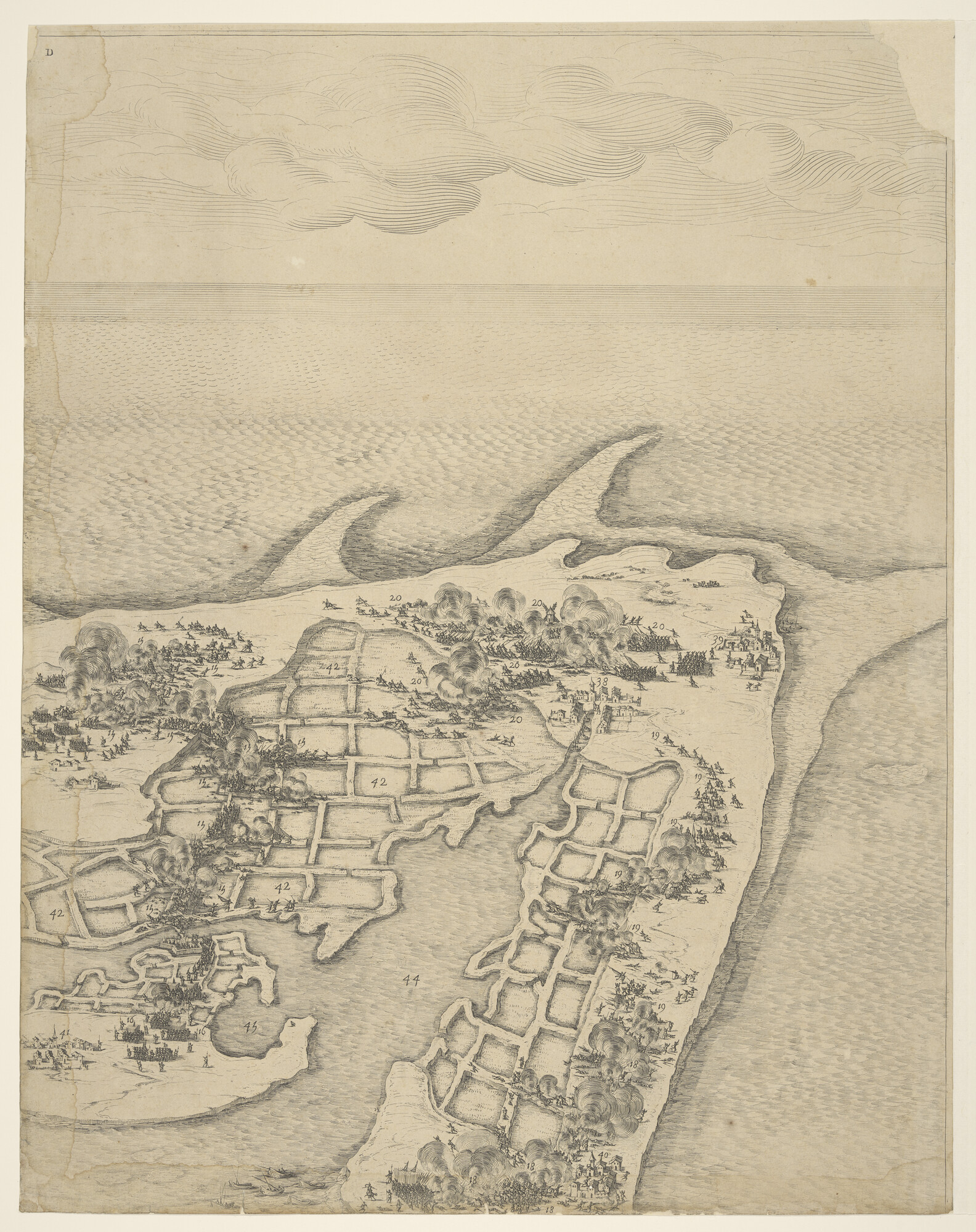 A.0145(140)3; Verovering van het eiland Re; prent