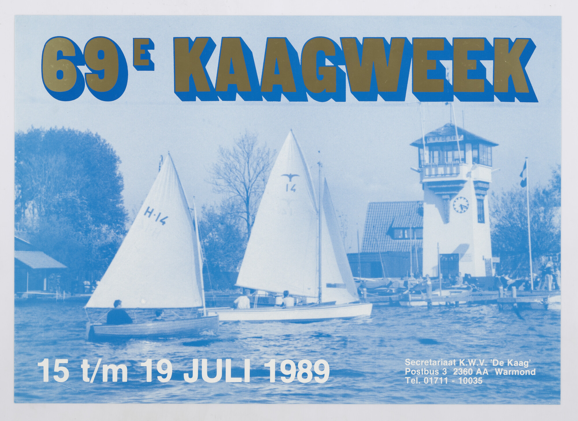 1989.1061; Affiche 69e Kaagweek, juli 1989; affiche