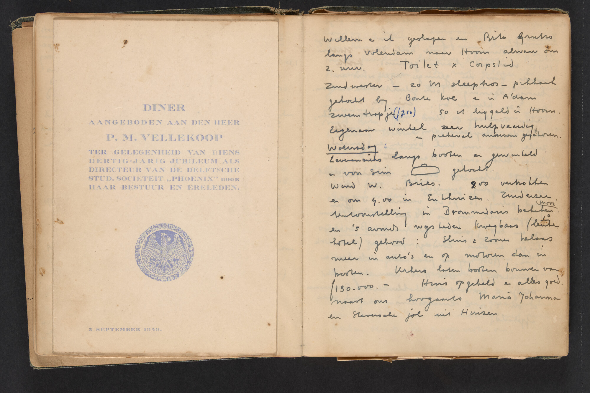 2017.0790; Logboek c.q. fotoalbum van reizen met zeeschouw Grutto in Nederland, 1949-1951; logboek