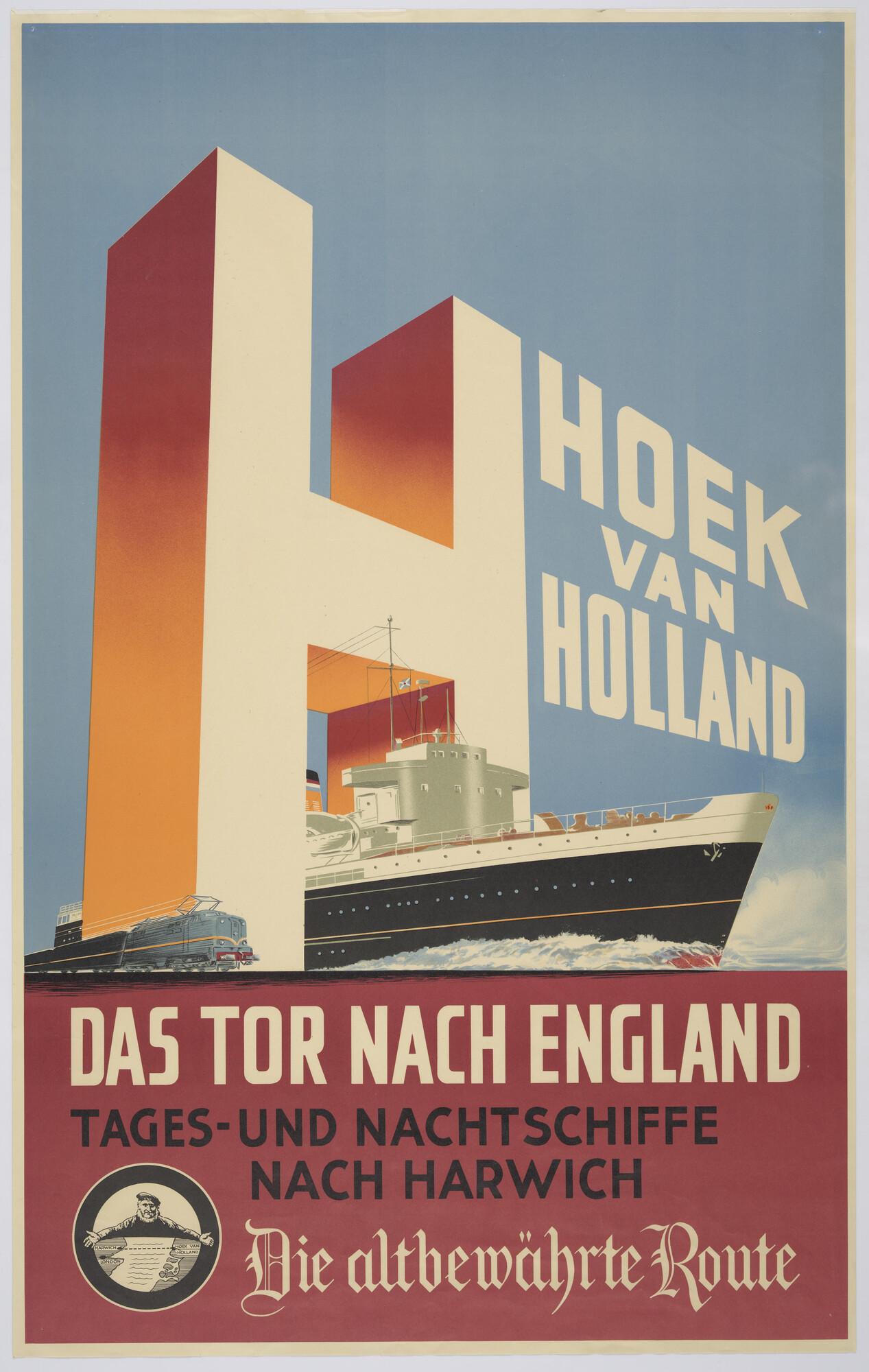 1989.1150; Affiche van de Stoomvaart Maatschappij Zeeland; affiche