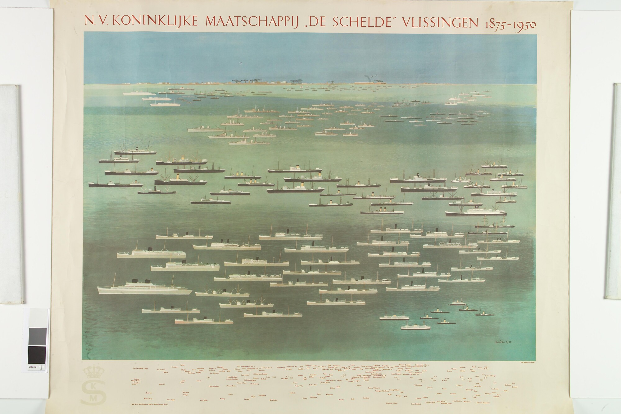 S.2608(2)a; Wandplaat van Mij. 'De Schelde'; affiche