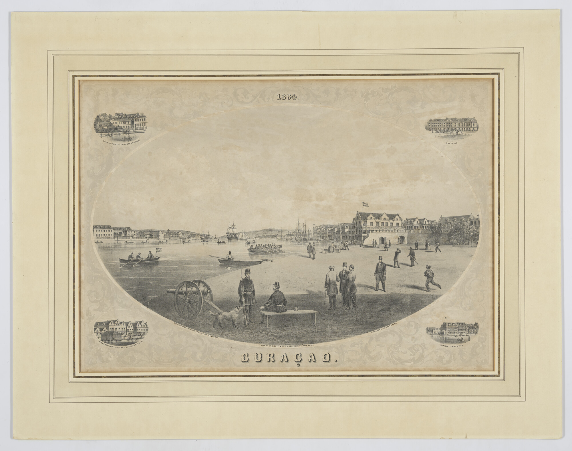 2006.0037; Lithografie van Curacao; lithografie