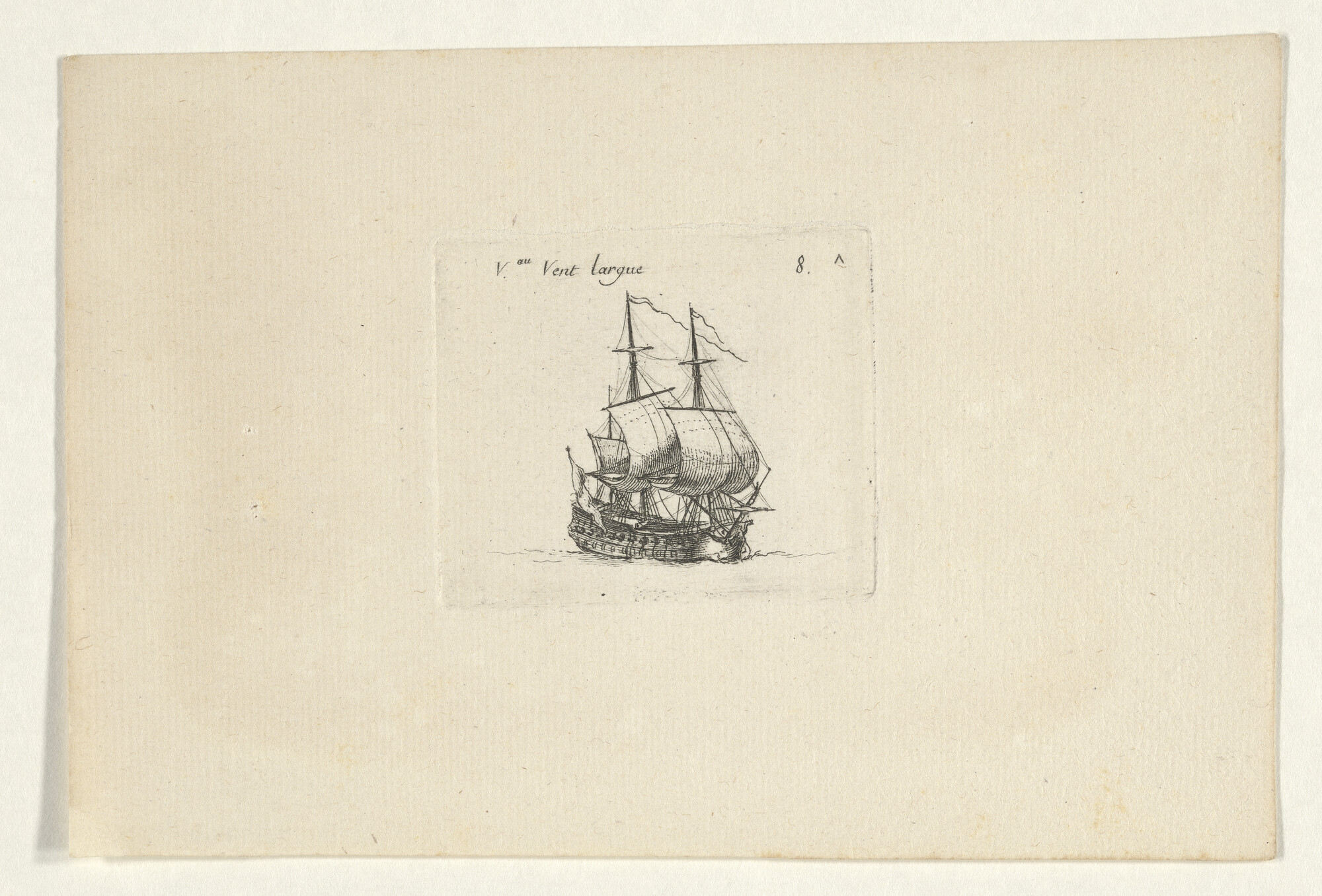 A.0132(02)12-44; Uit de serie 'Diverses manoeuvres des V.aux', VII Cahier, nummer A8; prent