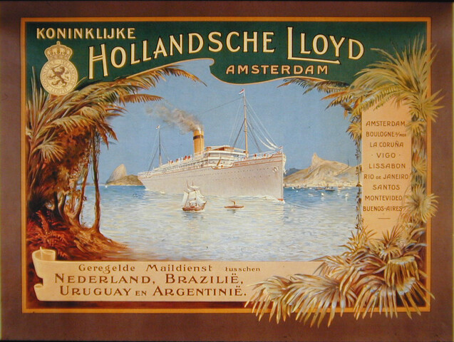 1993.3285; Affiche van de Koninklijke Hollandsche Lloyd; affiche