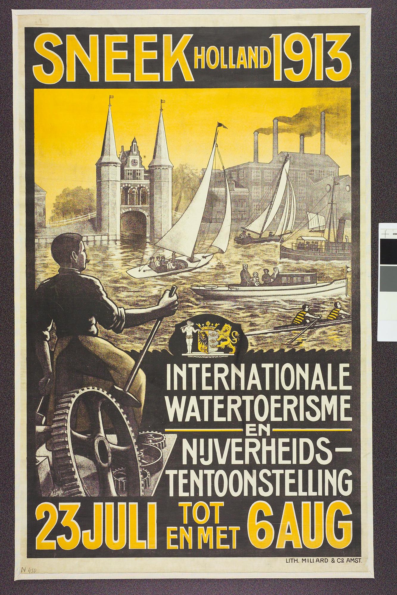 S.6762(18); 'De Internationale Watertourisme en Nijverheidstentoonstelling te Sneek', 1913; affiche